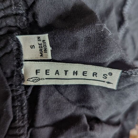 Feathers Romper Small Black Bell sleeve Floral Round neck Hippie Style Festival - Picture 5 of 9